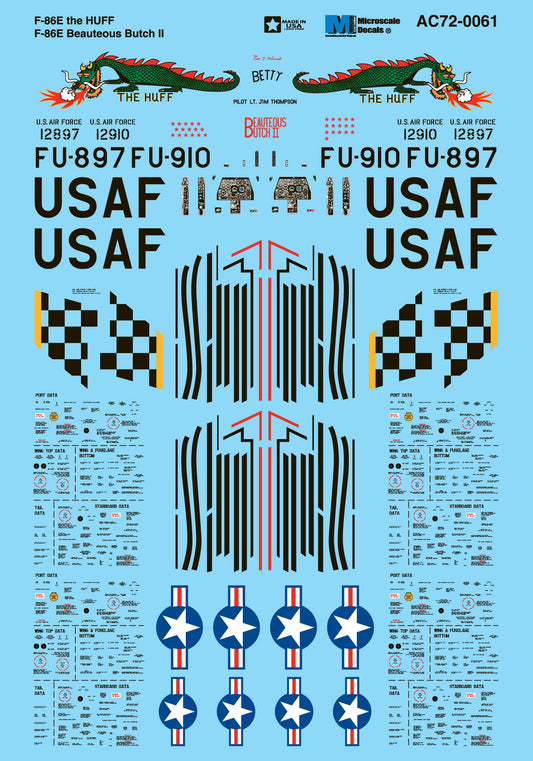 Microscale AC720061 1:72 North-American F-86E Sabre