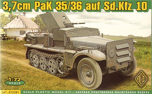 Ace ACE72281 1:72 37mm PaK-35/36 auf Sd.Kfz.10