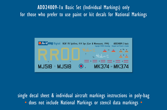 Aviaeology ADD24009-2X 1:24 Supermarine Spitfire FR Mk.IXCs MJ518 RCAF