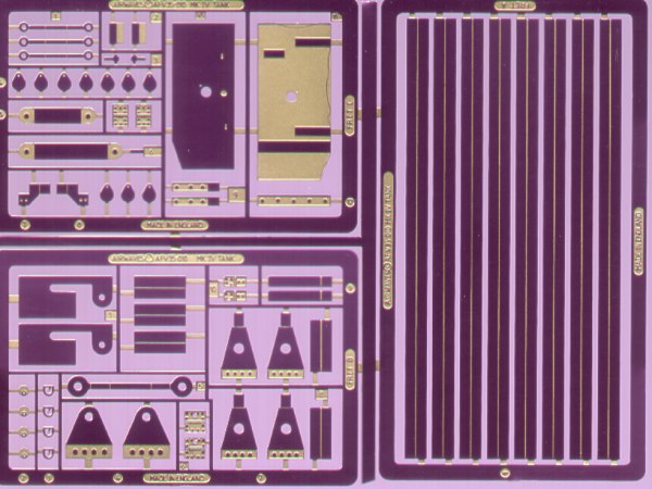 Airwaves (etched) AEC35010 1:35 Mk.IV WWI Tank Detail Set