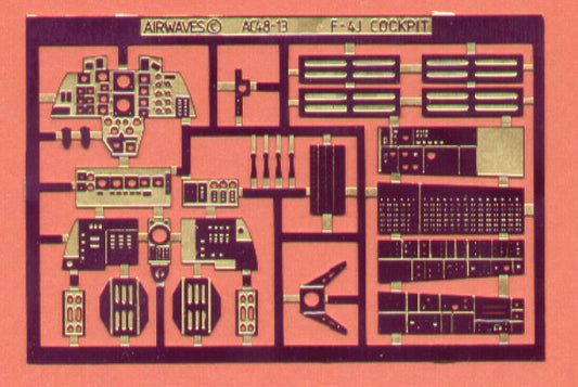 Airwaves (etched) AEC48013 1:48 McDonnell F-4J Phantom Cockpit Set