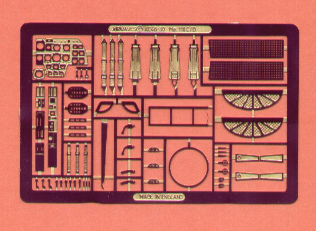 Airwaves (etched) AEC48030 1:48 Messerschmitt Bf-110C/Bf-110D