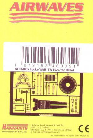 Airwaves (etched) AEC48035 1:48 Focke-Wulf Ta-152C