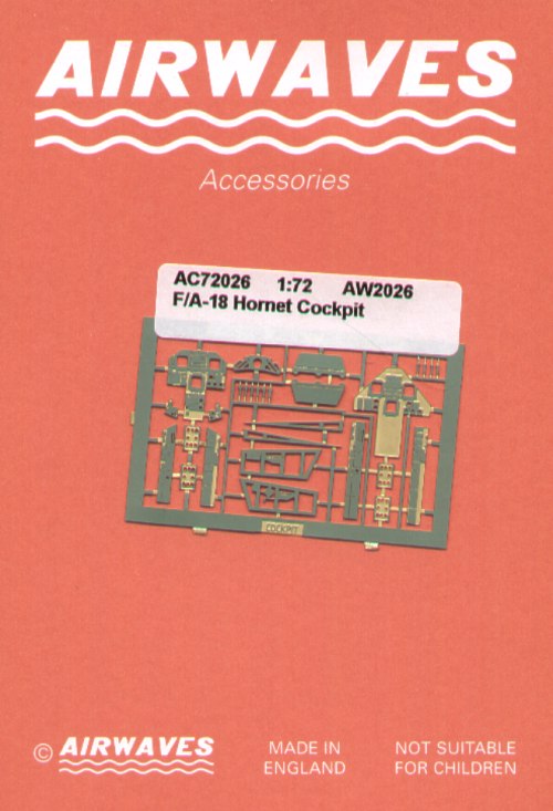 Airwaves (etched) AEC72026 1:72 McDonnell-Douglas F/A-18 Hornet Cockpit Set