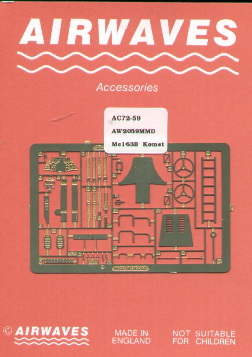 Airwaves (etched) AEC72059 1:72 Messerschmitt Me-163B Komet