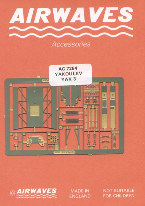 Airwaves (etched) AEC72064 1:72 Yakovlev Yak-3