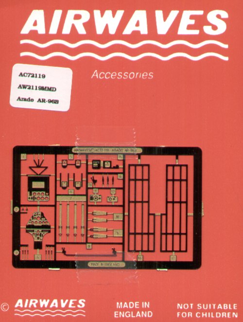 Airwaves (etched) AEC72119 1:72 Arado Ar-96B