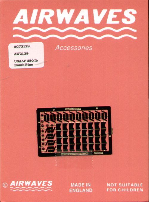 Airwaves AEC72129 USAAF 250lb Bomb Fins Etch 1:72