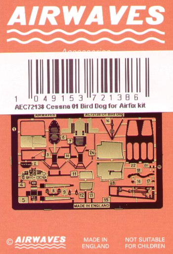Airwaves (etched) AEC72138 1:72 Cessna O-1:L-19 Bird Dog