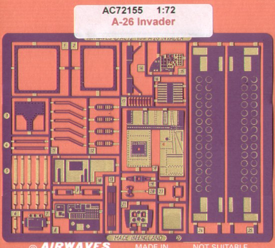 Airwaves (etched) AEC72155 1:72 Douglas A-26 Invader