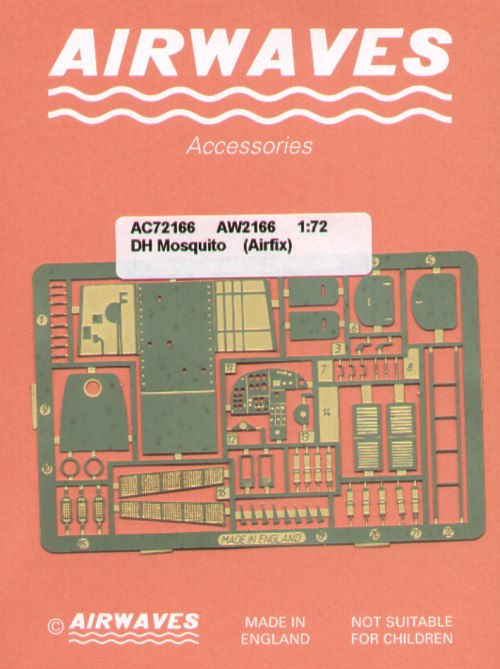 Airwaves (etched) AEC72166 1:72 de Havilland Mosquito Mk.II / Mk.VI / Mk.XVIII