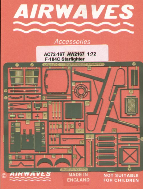 Airwaves (etched) AEC72167 1:72 Lockheed F-104C Starfighter