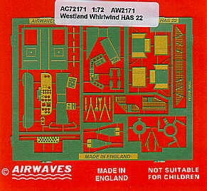 Airwaves (etched) AEC72171 1:72 Westland Whirlwind HAS.22