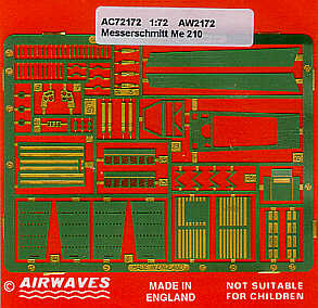 Airwaves (etched) AEC72172 1:72 Messerschmitt Me-210A-1