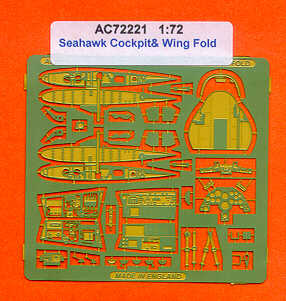 Airwaves (etched) AEC72221 1:72 Hawker Sea Hawk cockpit & wingfold