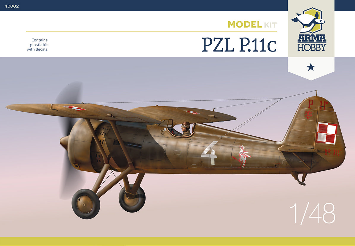 Arma Hobby AH40002 1:48 PZL P.11c with PE parts and decals by Techmod