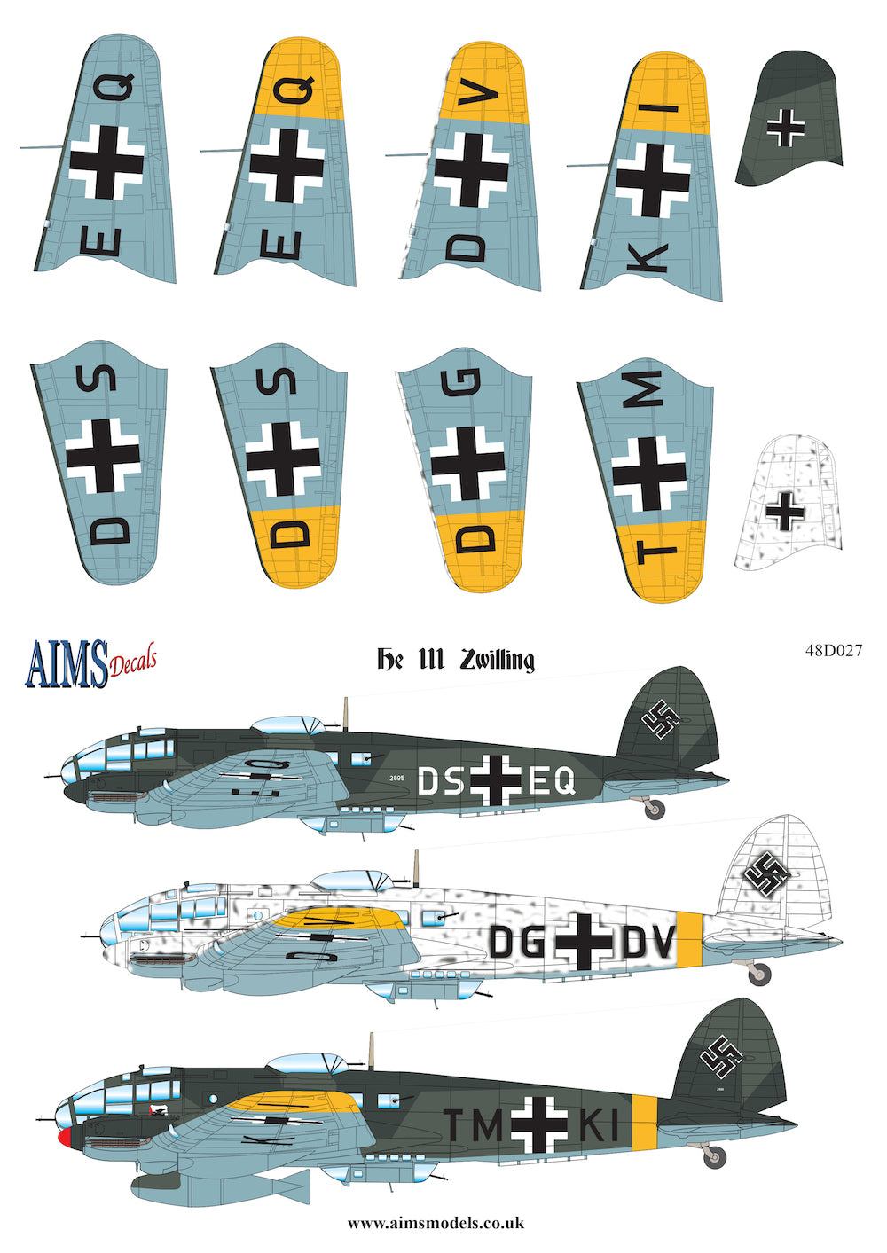 Aims AIMS48D027 1:48 Heinkel He-111Z 'Zwilling'