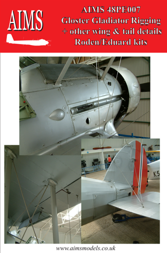 Aims AIMPE48007 1:48 Gloster Gladiator Rigging + Wing / Tail details