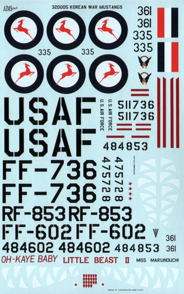Aims AIMS32D005 Korean War North-American F-51 Mustangs 1:32