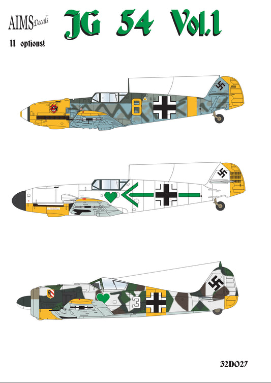 Aims AIMS32D027 1:32 JG 54 Messerschmitt Bf-109F-2 of the II
