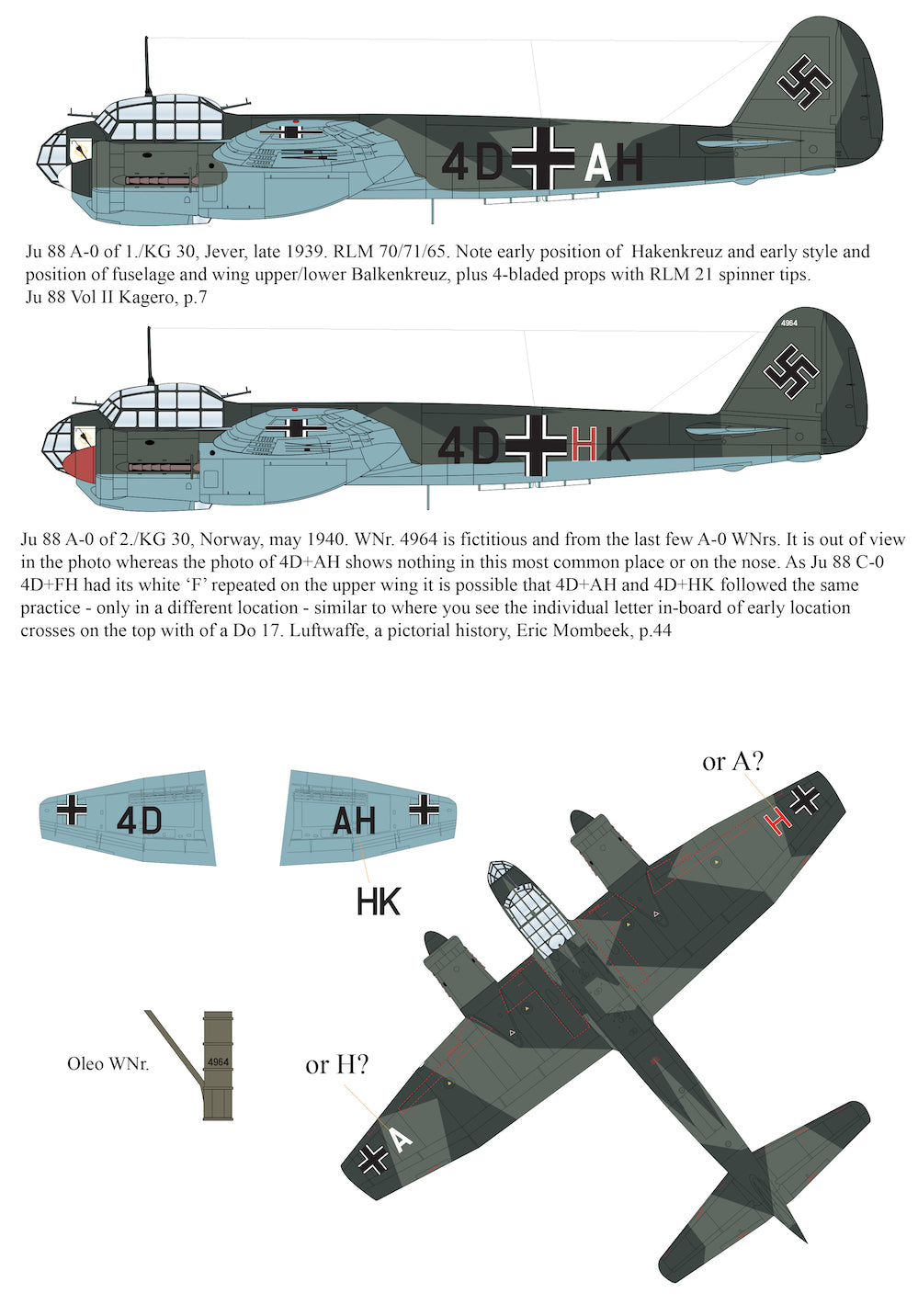Aims AIMS32P040 Junkers Ju-88A-0 Conversion Revell A-1 1:32