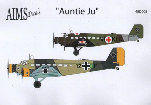 Aims AIMS48D008 1:48 Junkers Ju-52/3m g4e of Sanitatas Flugber