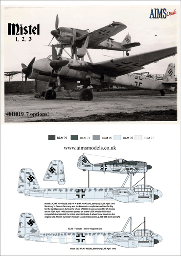 Aims AIMS48D019 1:48 Mistel 1 2 3 1