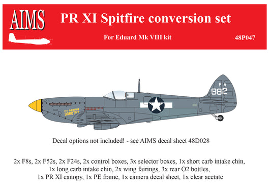 Aims AIMS48P047 1:48 Supermarine Spitfire PR.XI for the Eduard Mk.VIII kit