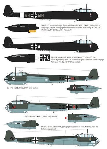 Aims AIMS72D028 1:72 Dornier Do-17Z-1:Do-17-2/Do-17-3/Do-17-6