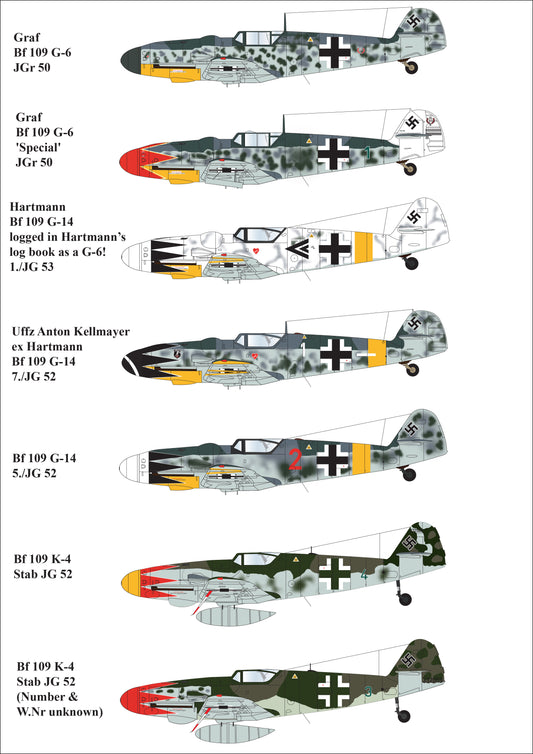 Aims AIMS72D030 1:72 Tulip Messerschmitt Bf-109G-6/Bf-109G-14/Bf-109K-4