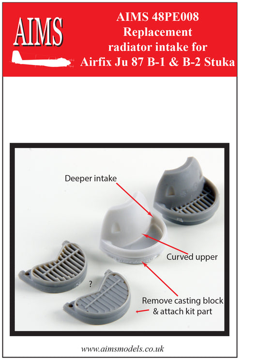 Aims AIMSP48008 1:48 Junkers Ju-87B-1/Ju-87B-2 'Stuka' replacement radiator
