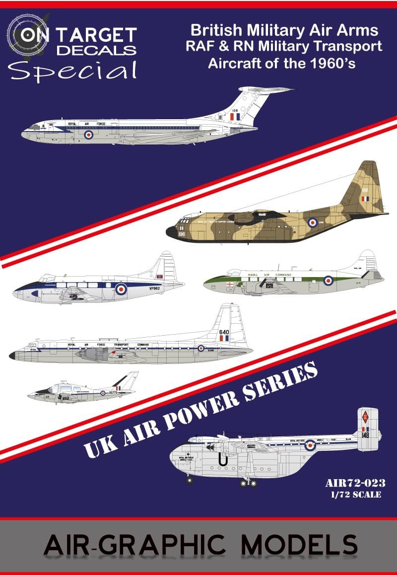 Air-Graphic AIR72-023 1:72 British Military Transport Aircraft 1960s Part 1
