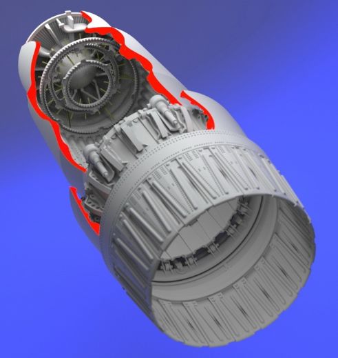 Aires AIRE2136 1:32 Mikoyan MiG-23MF/MiG-23ML Flogger exhaust nozzle
