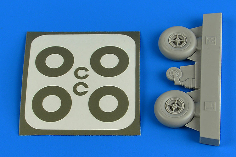 Aires AIRE2224 1:32 Bucker Bu 131B/Bu-131D open main & tail wheels & paint masks
