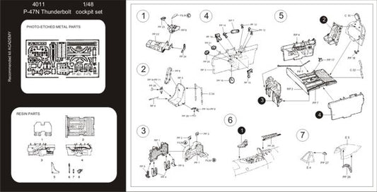 Aires AIRE4011 1:48 Republic P-47N Thunderbolt cockpit