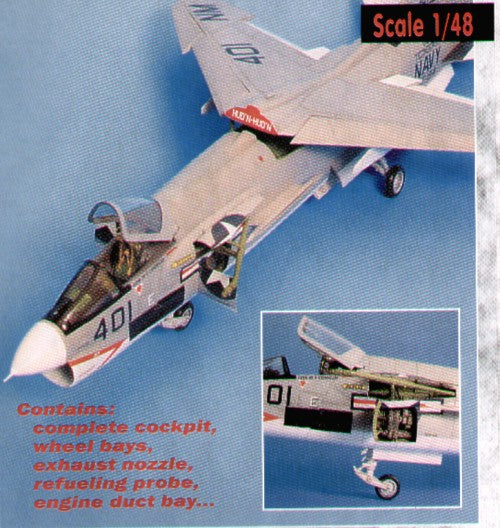 Aires AIRE4180 1:48 Vought F-8E Crusader detail set