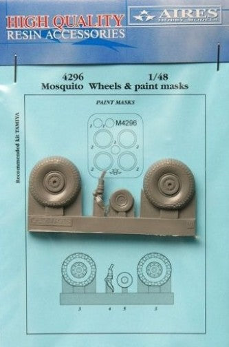 Aires AIRE4296 1:48 de Havilland Mosquito wheels and paint mask