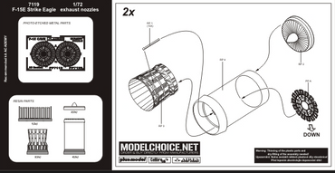 Aires AIRE7119 1:72 McDonnell F-15E Strike Eagle Strike Eagle exhaust nozzles