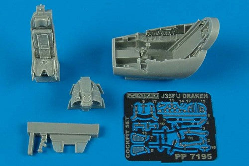 Aires AIRE7195 1:72 Saab J-35F/J-35J 'Draken' cockpit set