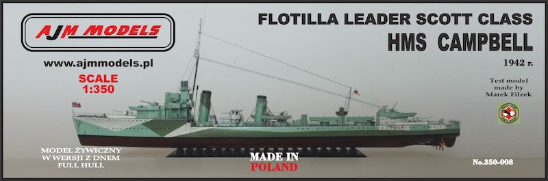 AJM Models AJM350-008 1:350 H.M.S