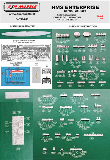 AJM Models AJM700-050 1:700 H.M.S