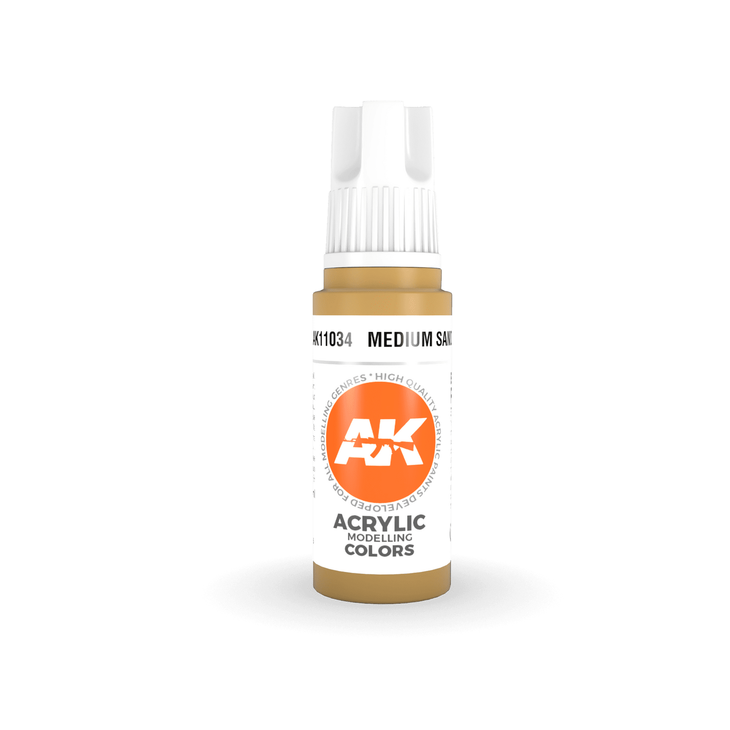 AK Interactive 11034 Medium Sand 17ml 3rd Gen. Acrylic Model Paint