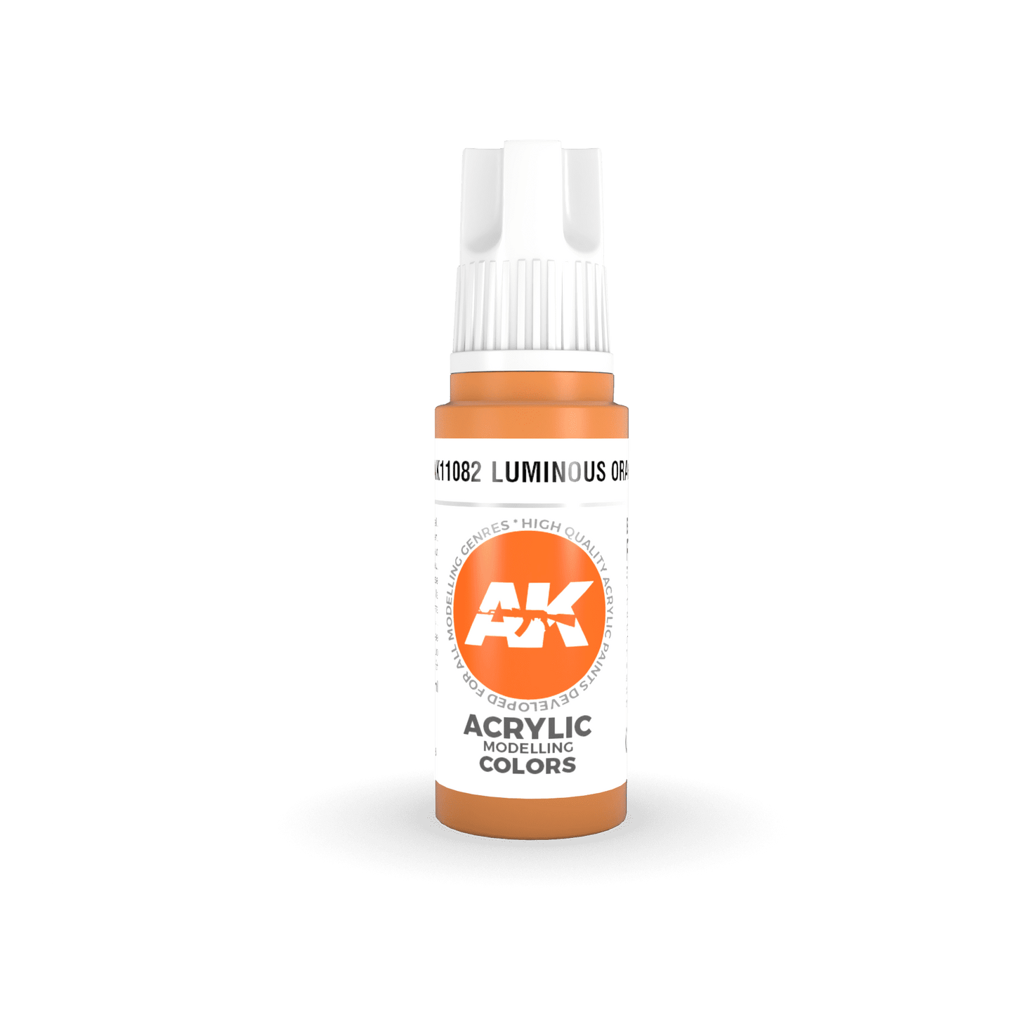 AK Interactive 11082 Luminous Orange 17ml 3rd Gen. Acrylic Model Paint
