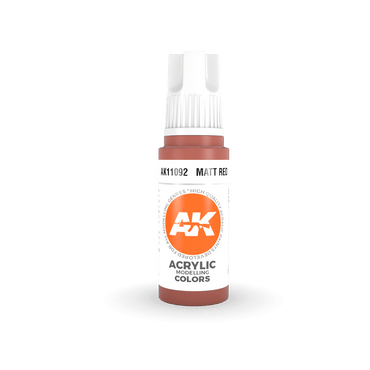 AK Interactive 11092 Matt Red 17ml 3rd Gen. Acrylic Model Paint