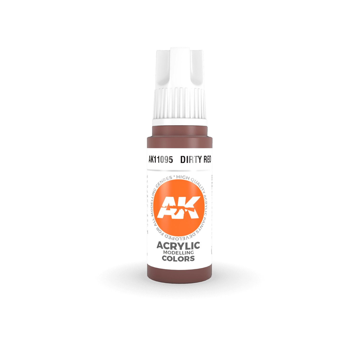 AK Interactive 11095 Dirty Red 17ml 3rd Gen. Acrylic Model Paint