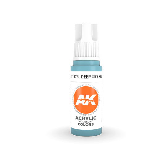 AK Interactive 11176 Deep Sky Blue 17ml 3rd Gen. Acrylic Model Paint