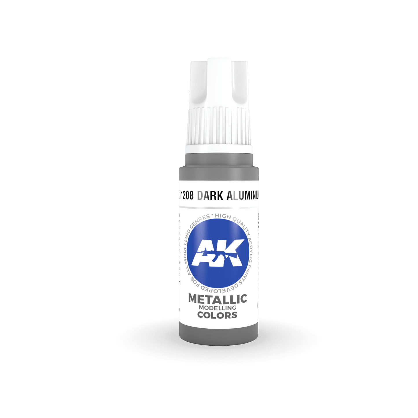 AK Interactive 11208 Dark Aluminium 17ml 3rd Gen. Acrylic Model Paint