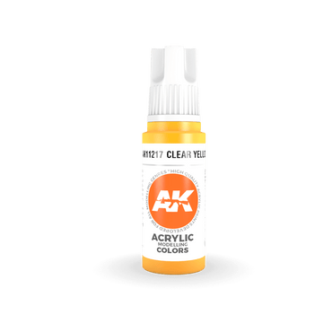 AK Interactive 11217 Clear Yellow 17ml 3rd Gen. Acrylic Model Paint