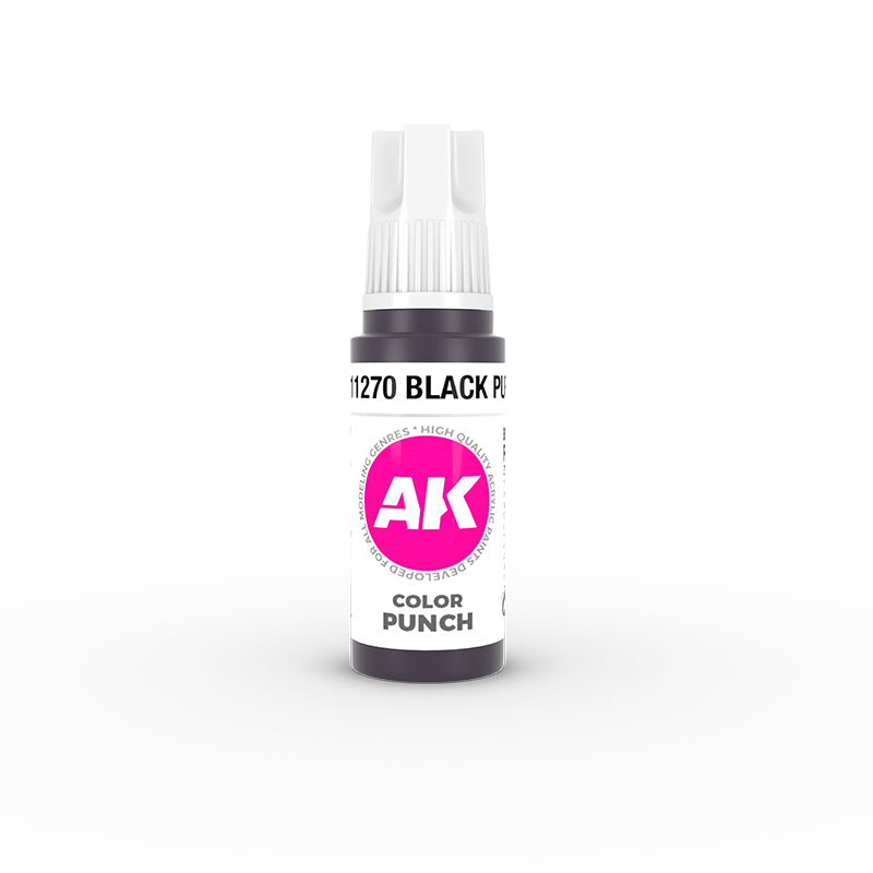 AK Interactive 11270 Black Purple COLOR PUNCH 17ml Acrylic Model Paint