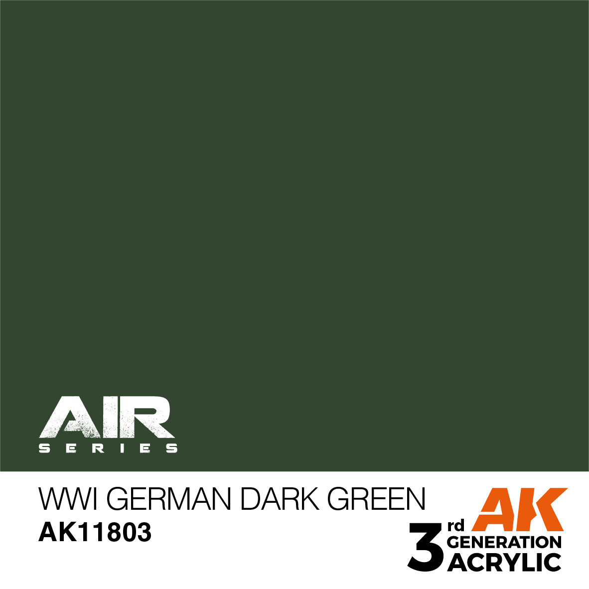 AK Interactive 11803 WWI German Dark Green 17ml AIR 3G Acrylic Model Paint